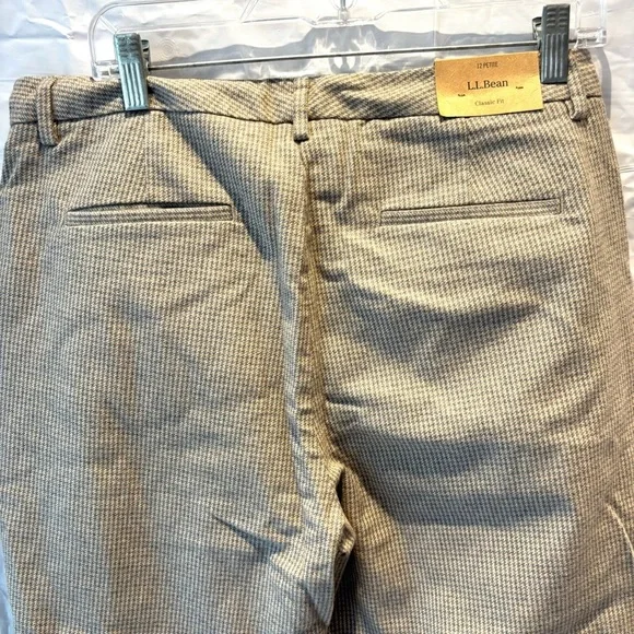 NWT L.L. Bean Classic Fit Petite Tan dress Pants SZ 12 P - Picture 4 of 10